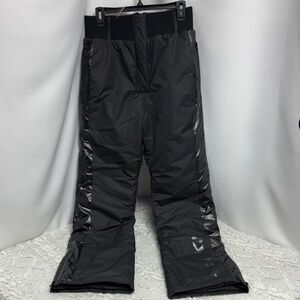 Pretty little things black ski pants high shine fit and flare US 6